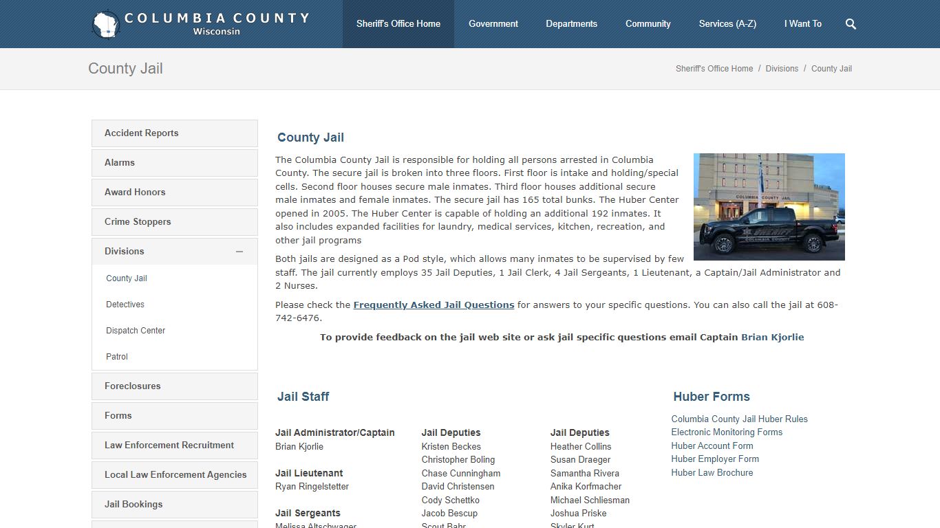 Columbia County Sheriff's - County Jail